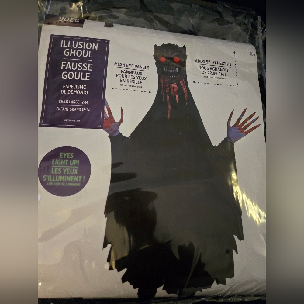 Illusion Ghoul Kids Costume with Light-Up Eyes